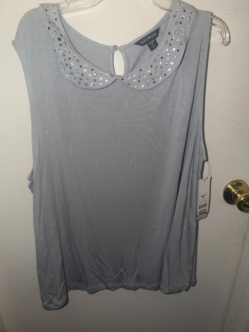 George Gray/Silver Top Faux Rhinestones W 20